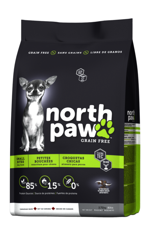 North Paw 小型成犬无谷物乾粮 鸡肉-鯡鱼 (绿色) 12.8磅