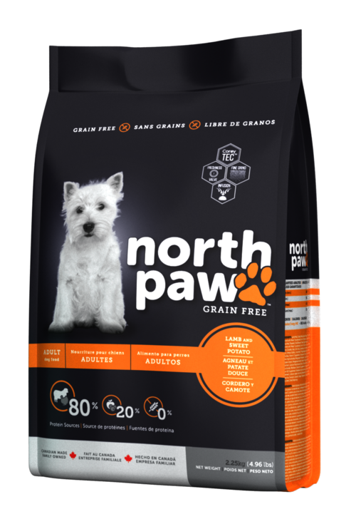North Paw 成犬无谷物乾粮 羊肉-火鸡 (黃色) 4.96磅