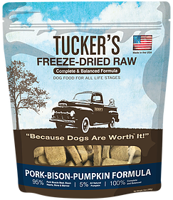 TUCKER'S 冻乾犬粮 猪肉野牛南瓜 (蓝色) 14oz