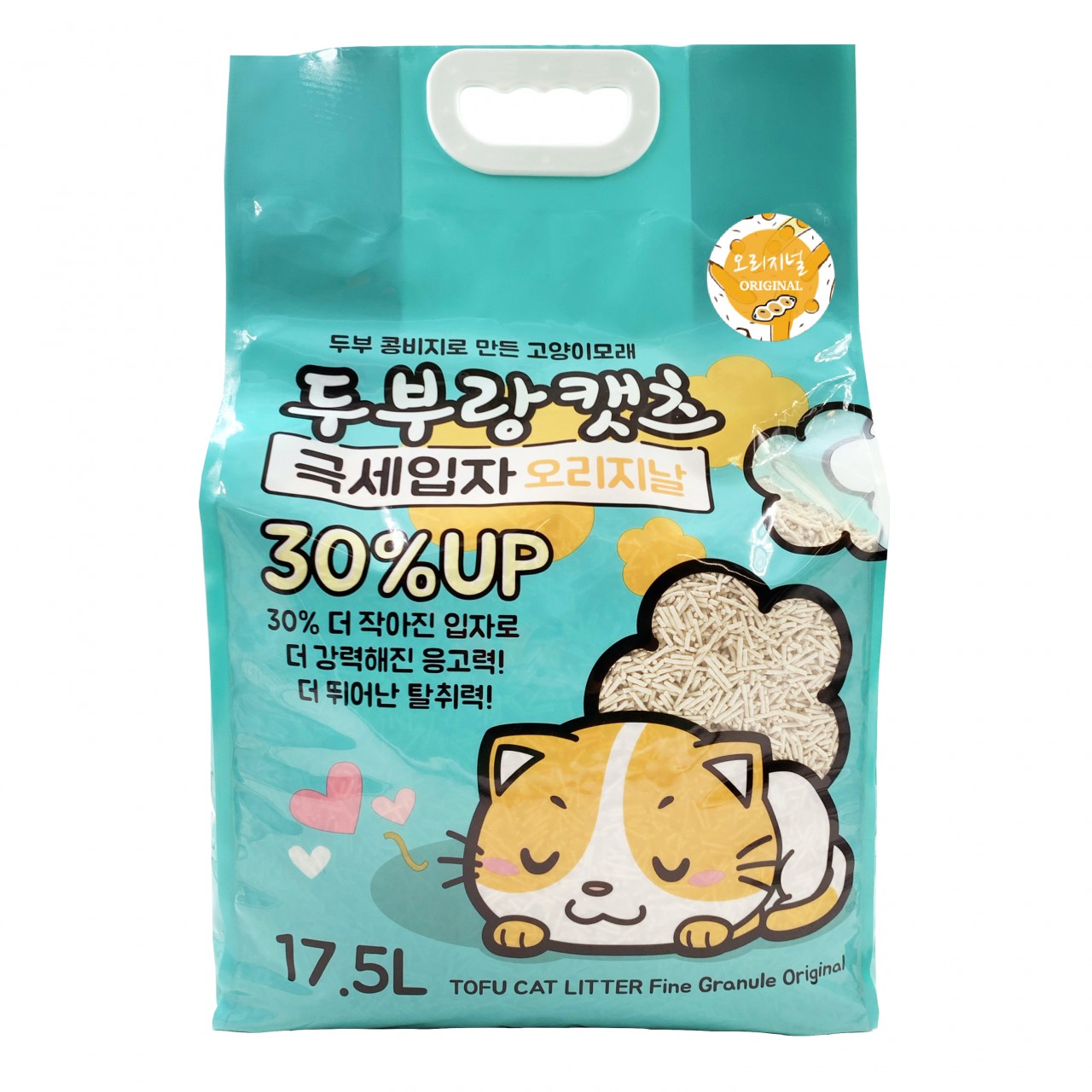 韓國 豆腐與貓 - 極幼條(1.5mm)豆腐貓砂 - 原味 17.5L
