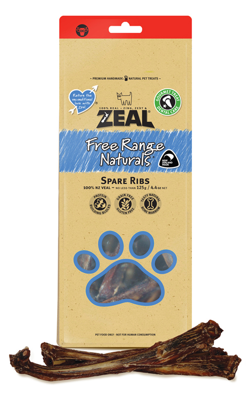 Zeal - 熱愛天然紐西蘭鮮牛仔肋骨 Spare Ribs 125g (狗小食)