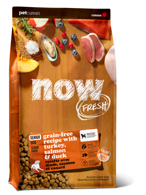 NOW FRESH!™ 全犬種 無穀物 老齡狗糧配方 (火雞+三文魚+鴨肉) (2303212)12磅