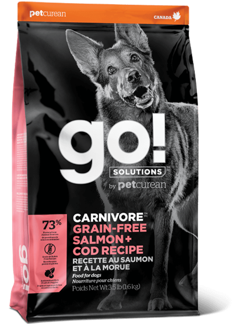 GO! SOLUTIONS™ Carnivore 活力營養系列 無穀物三文魚+鱈魚 狗糧配方 (1303041) 3.5磅 (粉紅色)