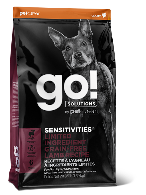 GO! SOLUTIONS™ Sensitivities - Limited Ingredient 低敏美毛系列 無穀物羊肉 狗糧配方 (1303091) 3.5磅 (棗紅色)