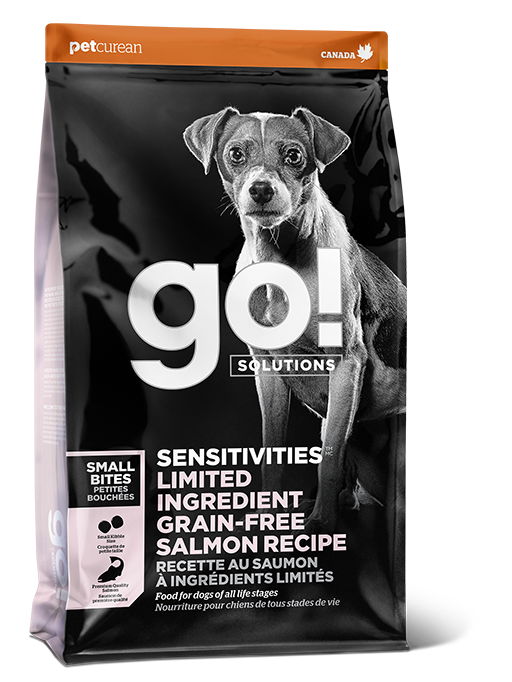 GO! SOLUTIONS™ Sensitivities - Limited Ingredient 低敏美毛系列 無穀物三文魚 小顆粒 狗糧配方 (1303158)3.5磅 (淺粉紅色)