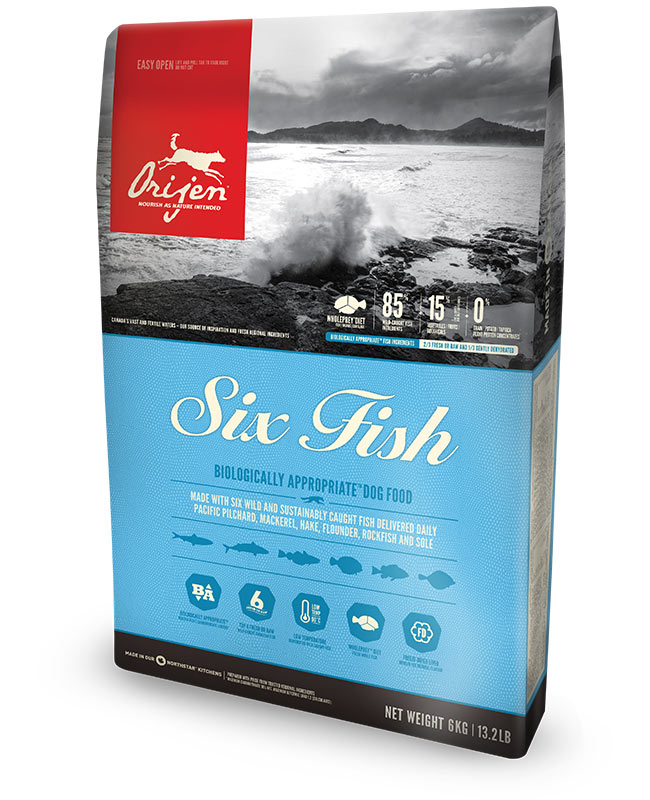 Orijen Six Fish 無穀物 六種魚成犬配方 2kg (粉藍色)