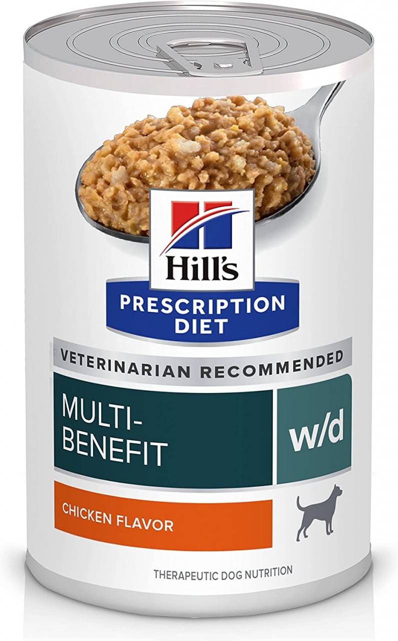 [凡購買處方用品, 訂單滿$500或以上可享免費送貨]　　Hill's w/d 消化/體重/血糖管理 處方狗罐頭 13oz x12罐 原箱優惠
