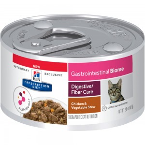 [凡购买处方用品, 订单满$500或以上可享免费送货]　　Hill's Gastrointestinal Biome™ 消化/纤维护理 (鸡肉炖蔬菜口味) 处方貓罐头 2.9oz x24罐 原箱优惠