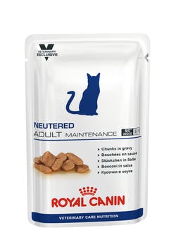 [凡購買處方用品, 訂單滿$500或以上可享免費送貨]　　Royal Canin - Neutered Maintenance 絕育貓維持體重配方 處方貓濕包 85g x 12包
