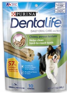 (狗小食) PURINA Dentalife Dog Treats 小型及中型犬潔齒棒 7oz