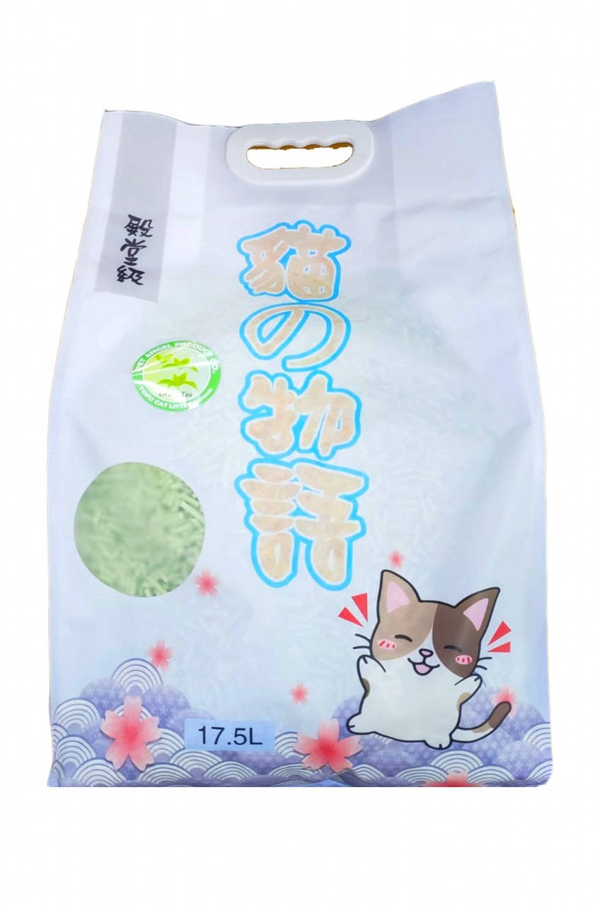 貓之物语 (绿茶味) 3.0mm粗條天然豆腐砂 18L