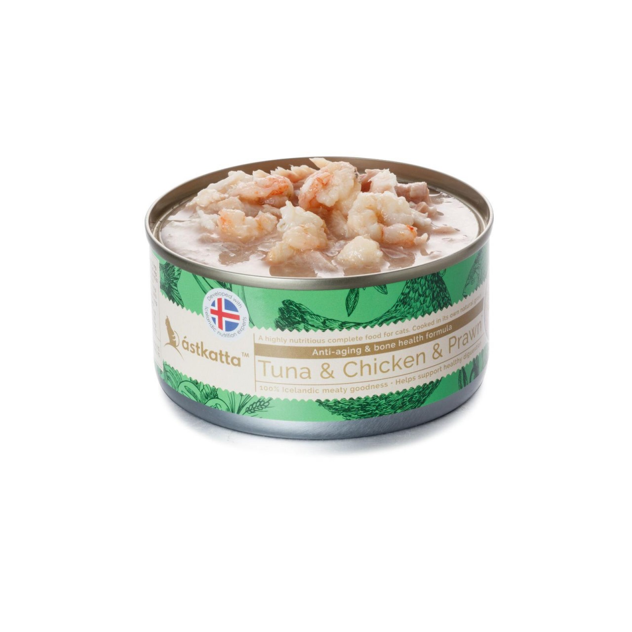 Astkatta 增強活力系列 白鰹吞拿魚 + 雞肉 + 白蝦 貓罐頭 80g (P00054)