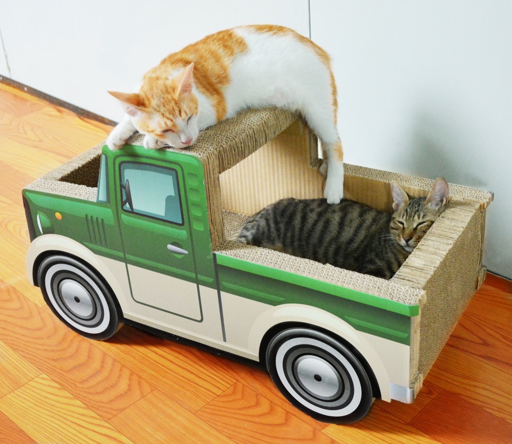 綠色貨車 貓抓板