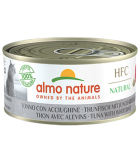 Almo Nature HFC Natural 吞拿魚+白飯魚 貓罐頭 150g (5127)