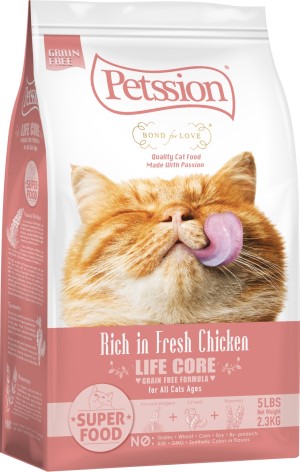 Petssion 比心 Life Core系列 - 无谷物 鸡肉貓粮 4.4lb