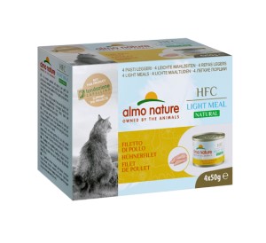 Almo Nature Light 雞柳 貓罐頭 50g x 4罐一盒 (553)