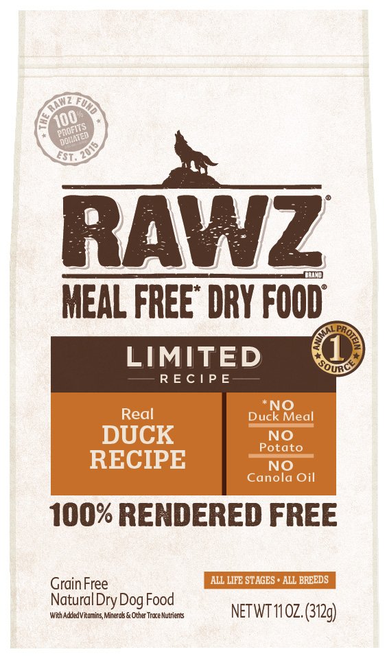 RAWZ 单一动物蛋白来源配方 无谷物鸭肉全犬乾粮 20磅